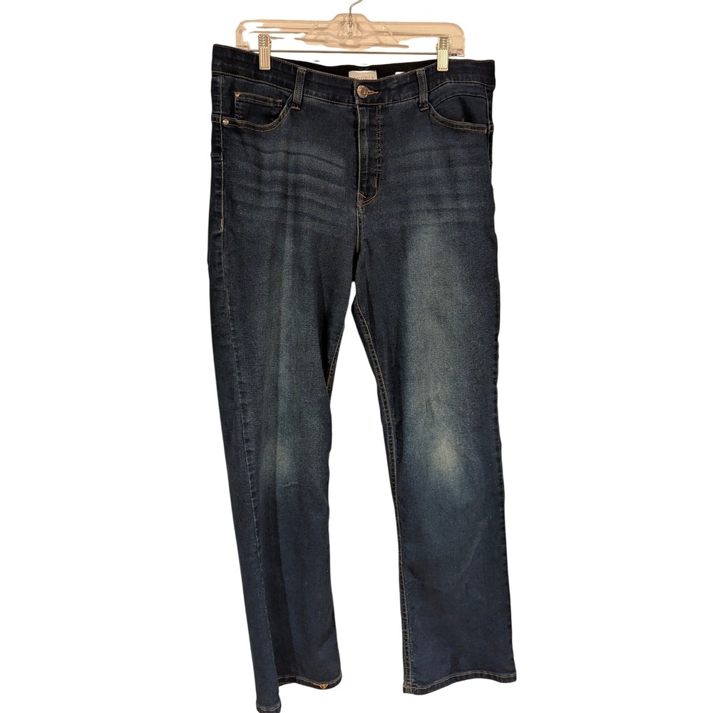 Angels Forever Young Everluxe Sculpt Miniboot Jeans Dark Wash Blue Size 14/32